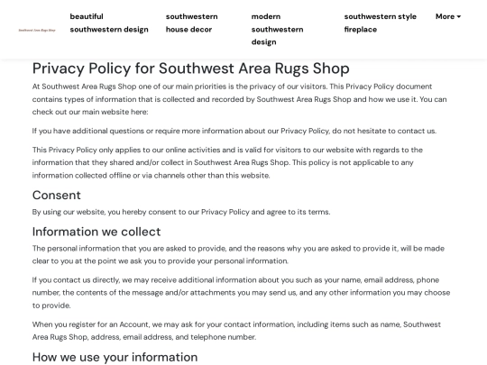 beautiful-southwestern-design/privacy-policy screenshot