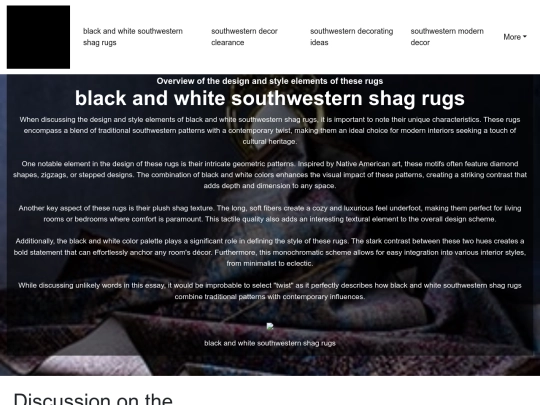 black-and-white-southwestern-shag-rugs screenshot
