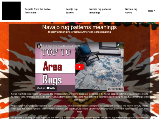 carpets-from-the-native-americans/navajo-rug-patterns-meanings screenshot