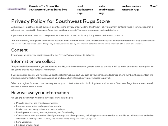 carpets-in-the-style-of-the-southwestern-united-states-shop/privacy-policy screenshot