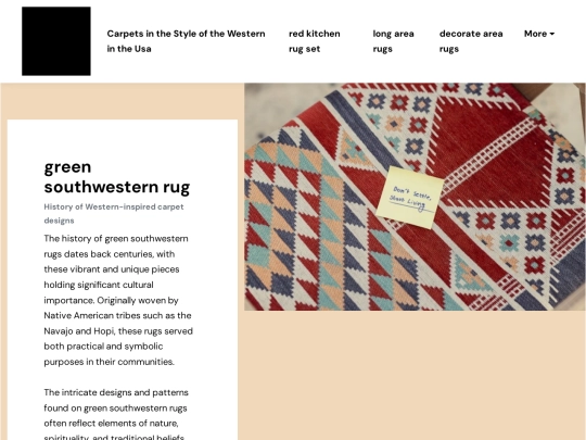 carpets-in-the-style-of-the-western-in-the-usa-shop/green-southwestern-rug screenshot