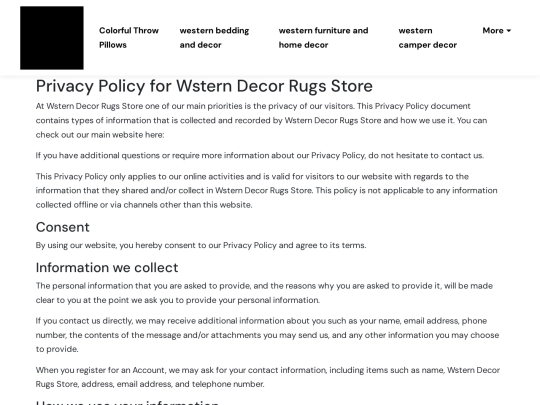 colorful-throw-pillows/privacy-policy screenshot