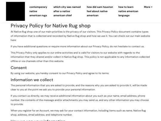 contemporary-native-american-rugs/privacy-policy screenshot