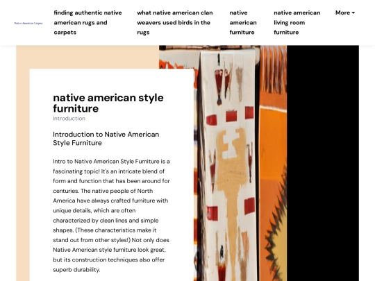 finding-authentic-native-american-rugs-and-carpets/native-american-style-furniture screenshot