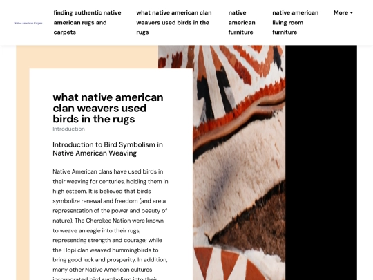 finding-authentic-native-american-rugs-and-carpets/what-native-american-clan-weavers-used-birds-in-the-rugs screenshot