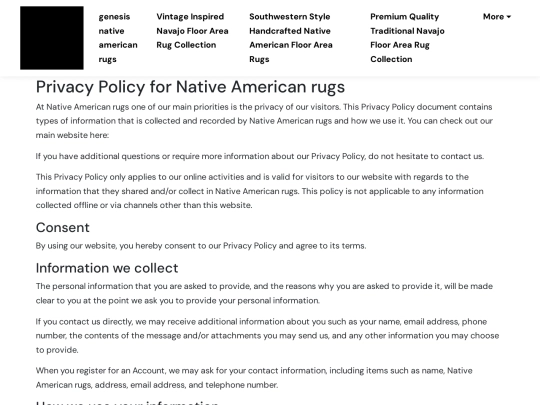 genesis-native-american-rugs/privacy-policy screenshot