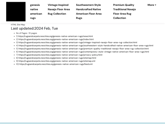 genesis-native-american-rugs/sitemap screenshot