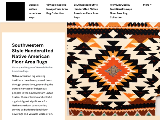 genesis-native-american-rugs/southwestern-style-handcrafted-native-american-floor-area-rugs screenshot