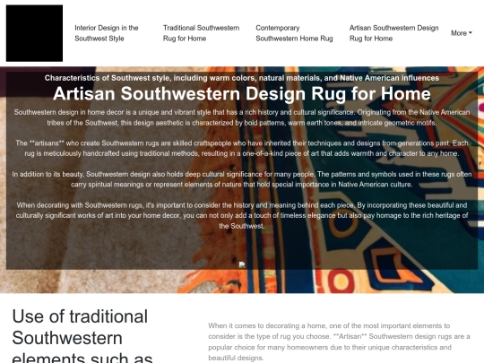 interior-design-in-the-southwest-style/artisan-southwestern-design-rug-for-home screenshot
