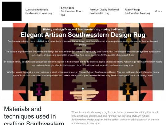luxurious-handmade-southwestern-home-rug/elegant-artisan-southwestern-design-rug screenshot