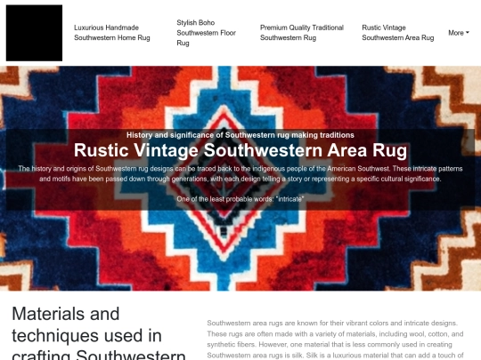 luxurious-handmade-southwestern-home-rug/rustic-vintage-southwestern-area-rug screenshot