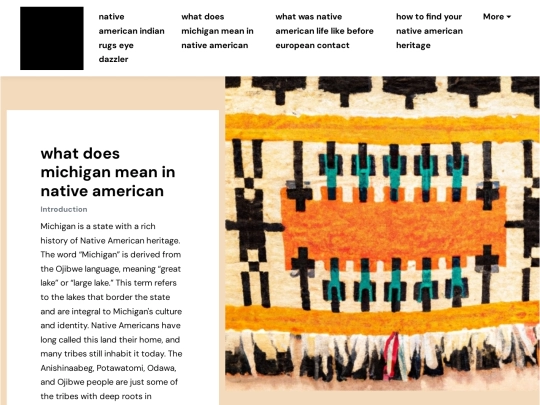 native-american-indian-rugs-eye-dazzler/what-does-michigan-mean-in-native-american screenshot