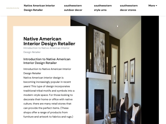 native-american-interior-design-retailer screenshot