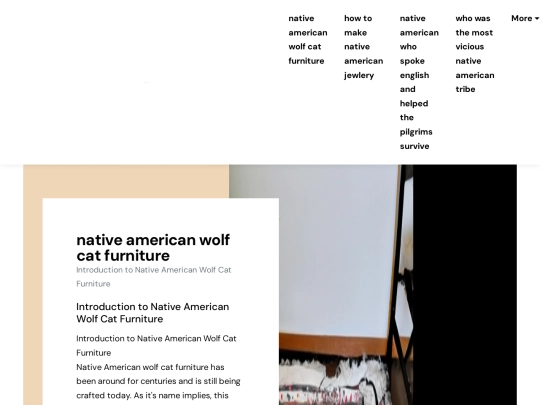native-american-wolf-cat-furniture screenshot