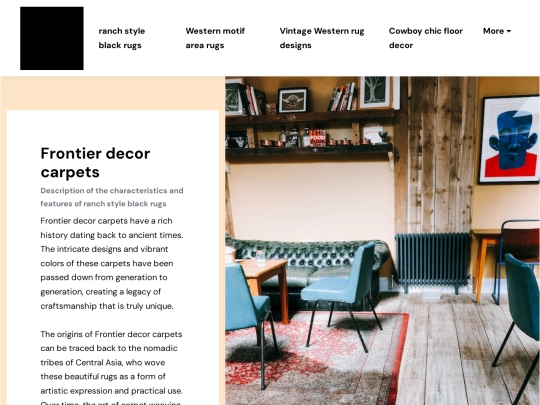 ranch-style-black-rugs/frontier-decor-carpets screenshot