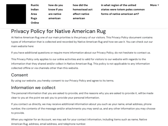 rustic-indian-area-rugs-online/privacy-policy screenshot
