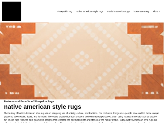 sheepskin-rug/native-american-style-rugs screenshot