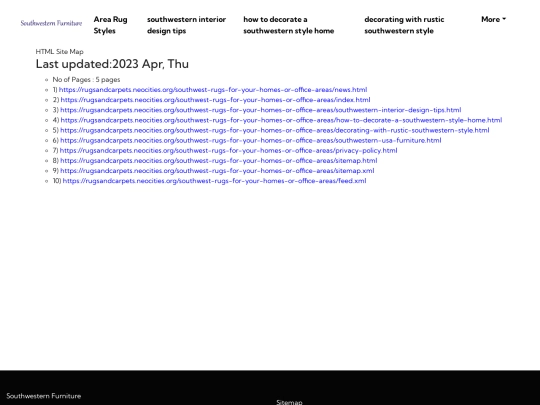southwest-rugs-for-your-homes-or-office-areas/sitemap screenshot