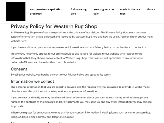 southwestern-capel-stle-area-rugs/privacy-policy screenshot