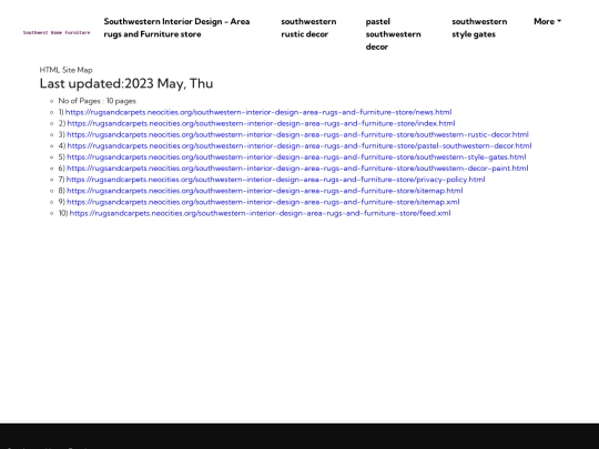 southwestern-interior-design-area-rugs-and-furniture-store/sitemap screenshot