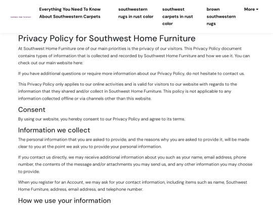 southwestern-interior-design-carpets/privacy-policy screenshot