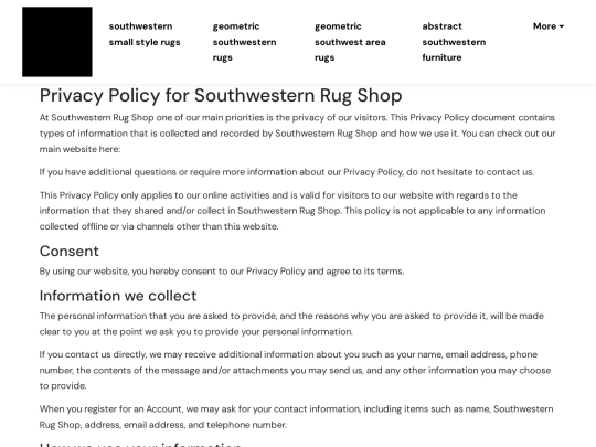 southwestern-small-style-rugs/privacy-policy screenshot