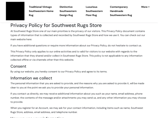 traditional-vintage-southwestern-home-rug/privacy-policy screenshot