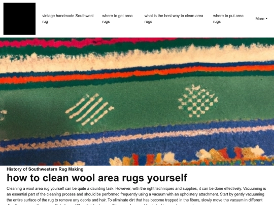 vintage-handmade-southwest-rug/how-to-clean-wool-area-rugs-yourself screenshot