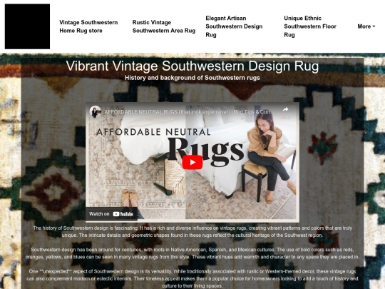 vintage-southwestern-home-rug-store/vibrant-vintage-southwestern-design-rug screenshot