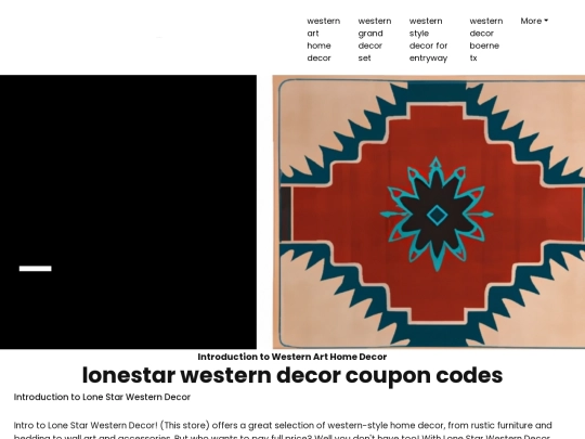 western-art-home-decor/lonestar-western-decor-coupon-codes screenshot