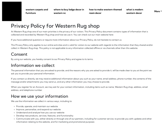 western-carpets-and-furniture/privacy-policy screenshot