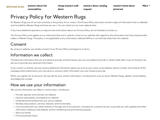 western-decor-ltd-commodities/privacy-policy screenshot
