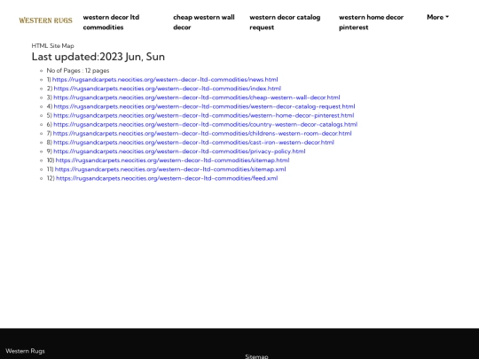 western-decor-ltd-commodities/sitemap screenshot