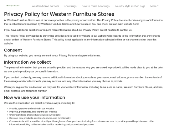 western-home-style-carpet/privacy-policy screenshot