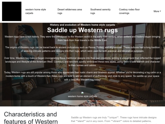 western-home-style-carpets/saddle-up-western-rugs screenshot