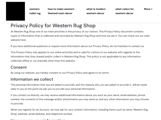 western-toilet-rug/privacy-policy screenshot