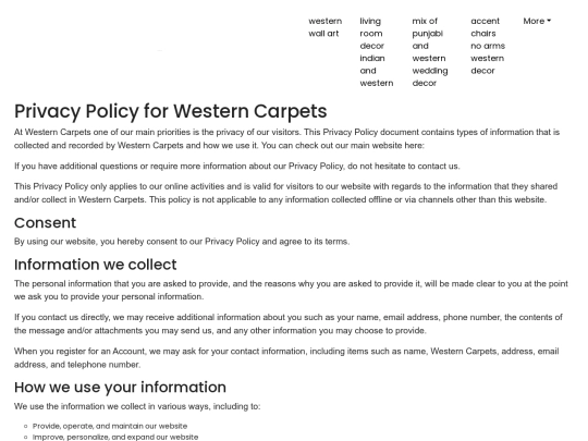 western-wall-art/privacy-policy screenshot