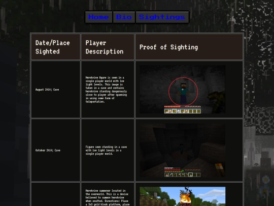 sightings screenshot