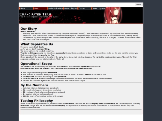 web/biography screenshot