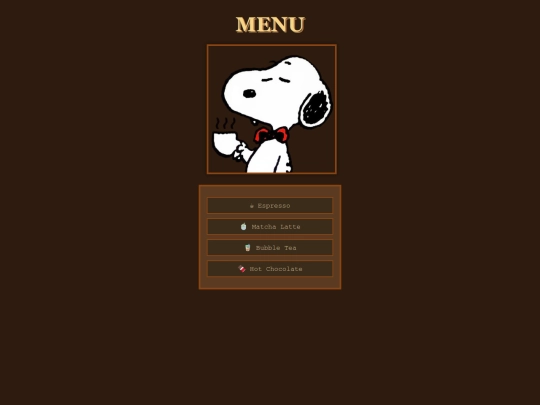 menu screenshot