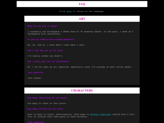 faq screenshot