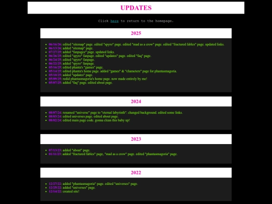 updates screenshot