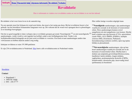 revilidatie screenshot
