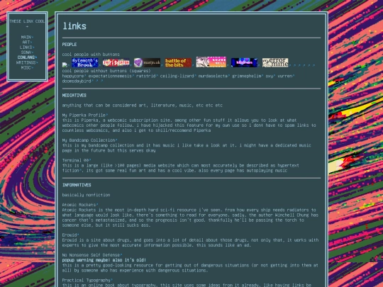 links screenshot
