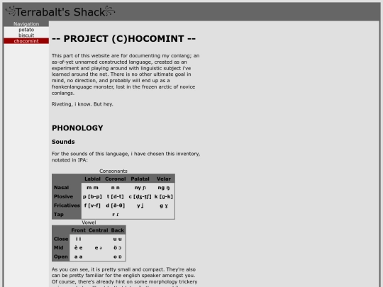 chocomint/cindex screenshot