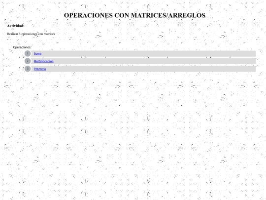 Matrices/html screenshot