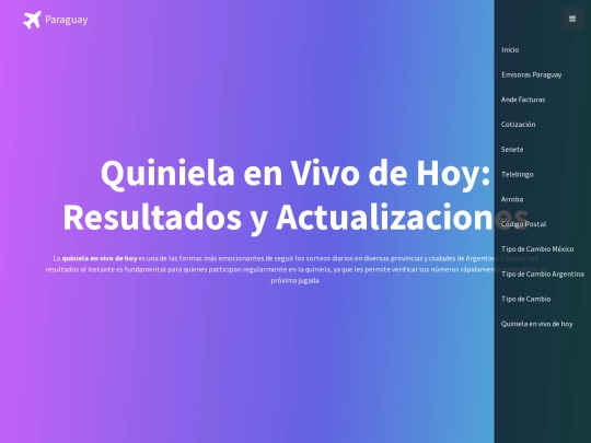 quinielaenvivodehoy screenshot