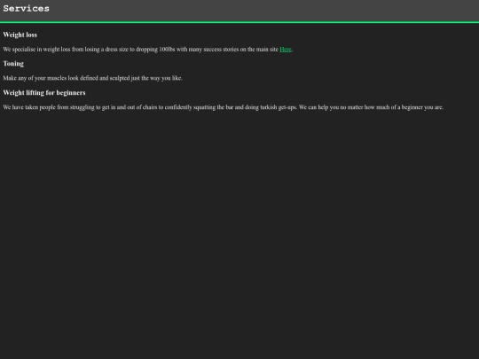 Services screenshot