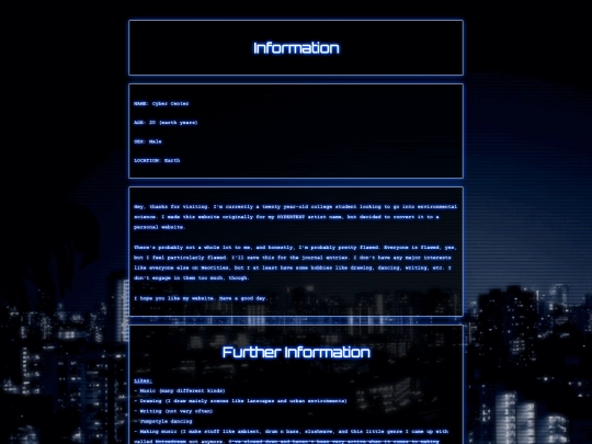 aboutme screenshot