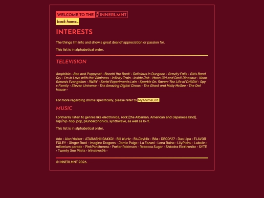 future/interests screenshot
